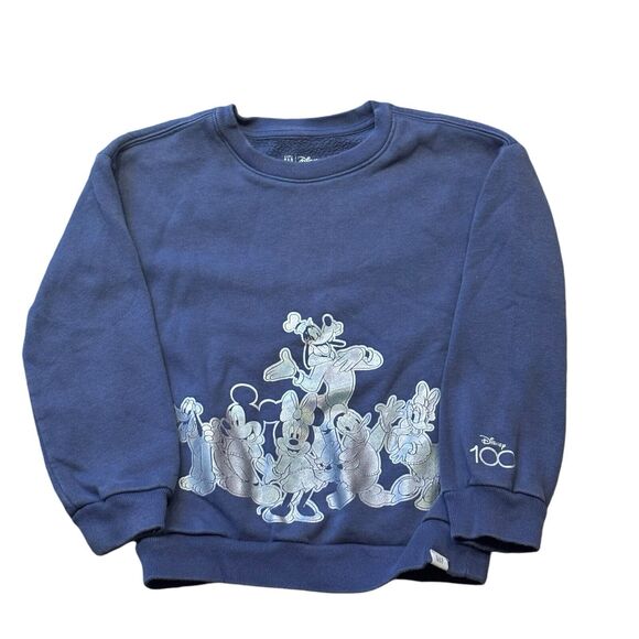 Gap Kids Disney Mickey Mouse Blue Iridescent Logo Sweatshirt Size 5 Toddler - Picture 1 of 7